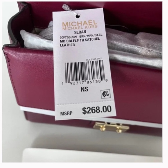 Michael Kors Sloan Double Flip Signature Leather Satchel - Picture 9 of 10